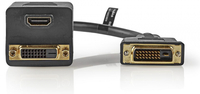 Fordító DVI M- 1xDVI F +1xHDMI F Nedis CCGP32951BK02