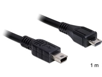 Kab USB2.0 micro-B apa - USB mini apa kábel 1m Delock 83177