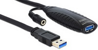 Kab USB3.0-A-A hosszabbitó apa/anya Aktív 10m Delock 83415