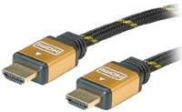 Kab Mon HDMI - HDMI with Ethernet 2m A-A Roline Gold11.04.5502BR