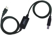 Kab USB A-B 10m Aktív Wiretek VE595