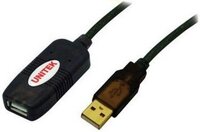 Unitek 10m USB2.0 A-A aktív hosszabitó kábel, fekete