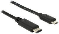 Kab USB2.0C- USB2.0 microB 1m Delock Fekete 83602