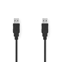 Kab USB A-A Összekötő 2m P-P Nedis CCGT60000BK20