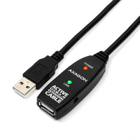 Kab USB A-A Hosszabbító Aktív  5m Axagon USB Repeater ADR-205