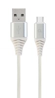 Kab USB Type-C M-M 2m Gembird Silver/White CC-USB2B-AMCM-2M-BW2