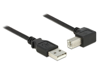 Kab USB A-B 0,5m Delock 84809 L alaku Black