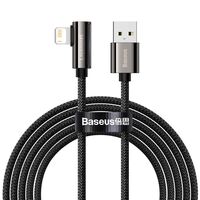 Kab USB A-Lighting Baseus 90 fokos 2m Black CALCS-A01