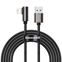 Kab USB A-Lighting 2m Baseus 90 fokos Black CALCS-A01