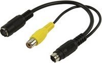 mini DIN 7 pin > S-Video + RCA Video átalakító kábel