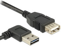 Kab USB2.0-A-A hosszabbitó 1m 90fok Delock 83551