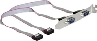 Kab Kivezet hátlap 2xSoros DB9 Delock 40cm Slot 89268