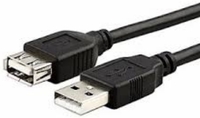 Kab USB A-A Hosszabbító 5m P-M Wiretek WUCBE-5