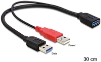 Kab USB3.0 A F - USB3.0 A M + USB A M 