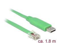 Kab USB A- RS232 RJ45 M male 1.8m Green Delock 62960