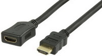 Kab Mon HDMI M - HDMI F 2m (HDMI hosszabitó) Nedis CVGP34090BK20