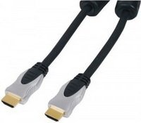 HQ 7,5m HDMI - HDMI 1:4 M-M v1,4 kábel, fekete/ezüst