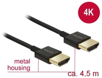 Kab Mon HDMI - HDMI 3D 4K Slim Premium 4.5m Delock 84775