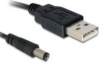 Kab Tápkábel 5,5mm DC jack - USB Delock 82197