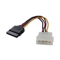 4World 15cm Molex - SATA tápkábel átalakító