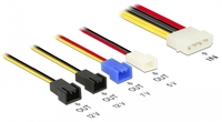 Kab Tápkábel Molex 4 pin male > 4x2 tűs ventilátor Delock 85516