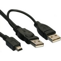 Kab USB - 2 x USB Y - mini USB 5p papa 93587