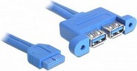 Kab USB3.0 - Y 2 x USB-A - 19p anya internal 82941