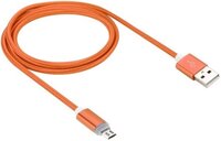 WPower 1m USB2.0-Micro USB szövet bevonatú adat- és töltőkábel, rózsaszín
