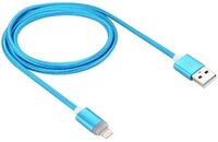 WPower 1m Lightning - USB2.0 kábel LED-es állapotjelzéssel, kék