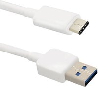 Qoltec 1,5m USB3.1 C Male - 3.0 A Male kábel, fehér