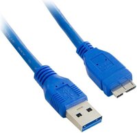 4World 5m USB3.0 A- Bmicro kábel, kék
