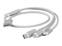 Kab USB A-microB+Type C+Lightning 3in1 1mSilverCC-USB2-AM31-1M-S