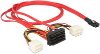 Kab miniSAS Delock SFF8087 to 4xSFF8482+Power 1m 83146