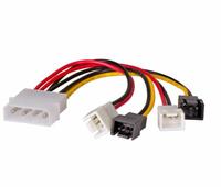 Kab Tápkábel 4 pin Molex - 2x3pin 12V / 2x3pin 5V 15cm AK-CA-34
