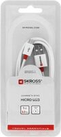 Kab USB A-microB 1m White Skross 72658