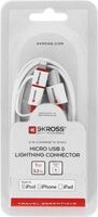 Apple x Lightning / microB to USB Cable White 1m Skross 72662