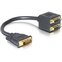 Fordító DVI - 2x DVI Delock (DVI24+1M-2x DVI24+1F) 65051