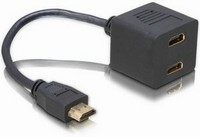 Fordító HDMI M - 2x HDMI F (mama) Delock 65056