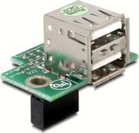 Forditó USB Pinheader -2xUSB2.0 femaleDelock 41762