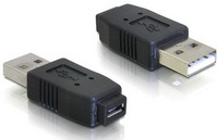 Fordító USB Micro A+B Female - USB A Male Delock 65029