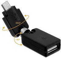 Fordító USB A Female-USB micro-B Male Rotation Delock 65366