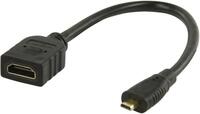 Fordító HDMI F - HDMI micro D papa  20cm CVGP34790BK02