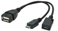 Fordító OTG USB2.0-A F - USB Micro B M+F  Gembird A-OTG-AFBM-04
