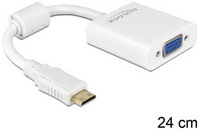 Fordító HDMI mini C M- VGA (F) adapter 24cm Delock 65348