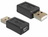 Fordító USB Mini(f) - USB A(m) Gender Changer Delock 65094