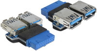 Fordító USB3.0 header female - 2xUSB3.0 female para Delock 65324
