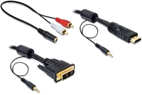 Fordító DVI+audio - HDMI+audio 5m Delock 84457