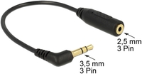 Kab 3,5mm jack M 90fok - 2,5mm Jack F Delock 65675