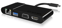Fordító USB3.0 Type C - VGA+HDMI+Gbe+USB3 A Raidsonic IB-DK403C