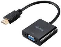 Forditó HDMI-VGA konverter 20cm Akasa AK-CBHD15-20BK